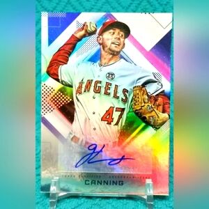 2020 Topps Fire Griffin Canning FIRE AUTOGRAPH Parallel Los Angeles Angels